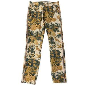anthropologie relaxed chino in vintage tropical print